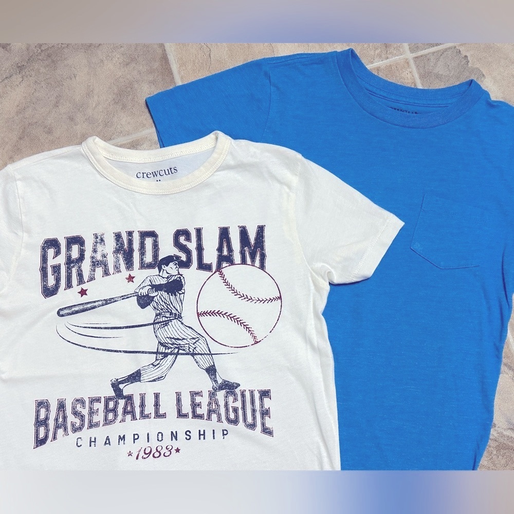 Bundle of 2 Crewcuts Boys Short Sleeve Jersey T-shirts